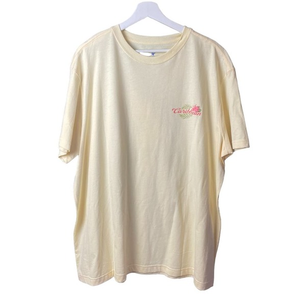 Caribbean Other - NEW Caribbean Men's  Light  Coral Locally Grown Island Blooms T-Shirt Size XL